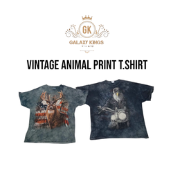 Vintage Animal Printed T.shirt