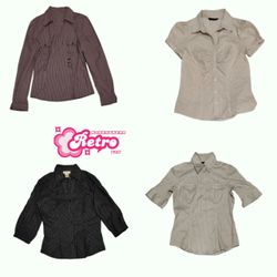 Retro Pinstripe & Earth Tone Shirt