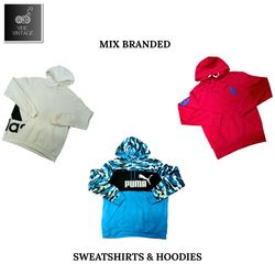 MIX BRANDED SWEATSHIRTS & HOODIES