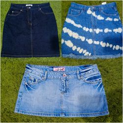 Y2k DENIM MINI SKIRTS 9 PIECES  ( Bandal 14)