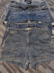 Denim micro shorts
