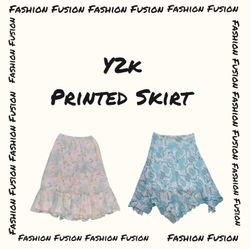 (FF-801) Y2k printed Skirt