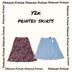 (FF-799) Y2k Printed Skirt