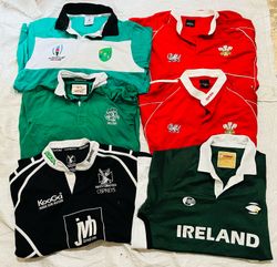 Mélange de maillots de rugby vintage de club (lot ..