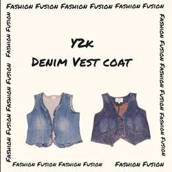 (FF-808)  Y2k Denim vest