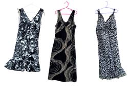 Printed blackish dress -15pcs -15/4/25