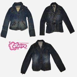Chaqueta de mezclilla bestseller Y2K A-012