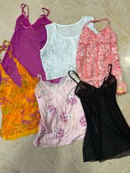 Y2K Silk Tops / 10 Pcs