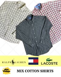 Camisas de Algodão Ralph Lauren Lacoste Tommy Hilf..