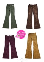 Pantalons en velours côtelé Y2k signature #A611