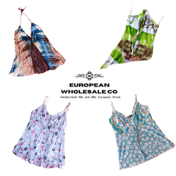 Y2K European Tropical Girl Cami and Halter Tops Mi..