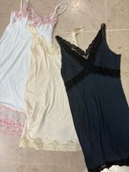 Vestidos deslizantes bordados Y2K / 10 Pcs