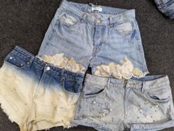 Denim Mini- und Mikroschorts