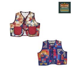 SS25 Upcycled Front Tie Quilt Gilet