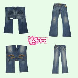 Jeans de mezclilla de la era Briteny Y2k