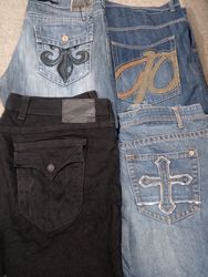 #607 Men Oversize Baggy Hiphop Jeans -16