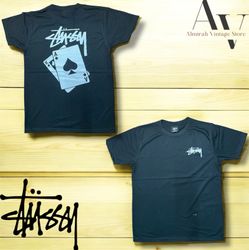Stussy Überarbeitung Stil Spielkarten T-Shirts