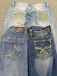 HD787 Ladies Y2K Flared Jeans - 12 pcs