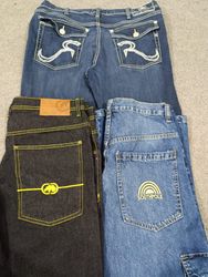 HD784 Men Disgner Baggy Jeans - 12 pcs