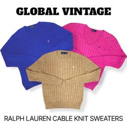 Polo Ralph Lauren Pull en Tricot Cablé - 30 Pièces..