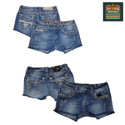 SS25 Upcycled Branded Demim Hot Shorts