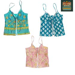 SS25 Silk Dreams – Reworked Khaddi Lace Cami Tops