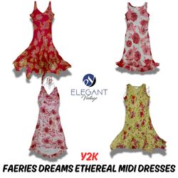 Y2K Faeries Dream Ethereal Midi Dresses - 11 piece..