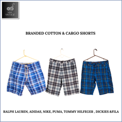 SHORTS EN COTON MARQUÉS ET CARGO À CARREAUX - 14 P..