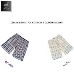 CHAPS & NAUTICA COTTON & CARGO CHECK SHORTS - 11 P..