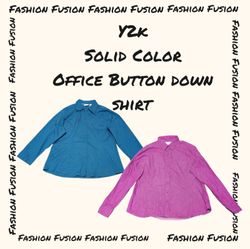 (FF-832) Office Button Down Shirt (Solid color)