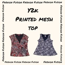 (FF-835) Tops de malla y2k