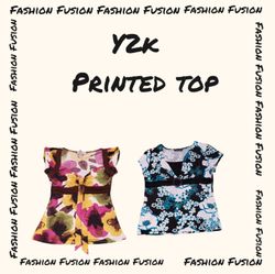 (FF-814) Y2k Printed Tops