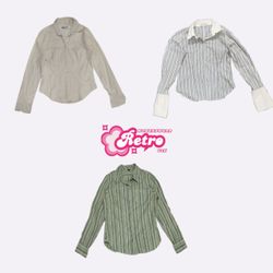 Y2k Cool Tone OfficeCore Shirts A-19