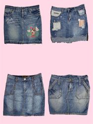 Y2K Electric denim  mini skirts(TS:506)