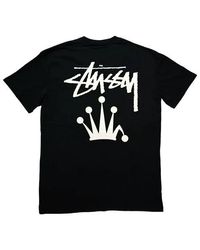 T-shirts noirs Stussy Rework Style Crown 20 pièces