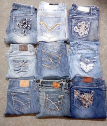 Y2K embroided jeans Bootcut