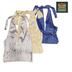 SS25 Rework Satin Neck Halter Tops
