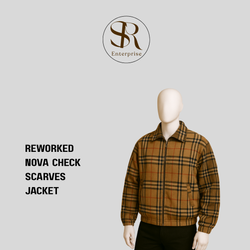 Upcycled Nova Check Scarves Jacket
