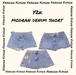 (FF-665) Bermuda de Denim Modren Y2K