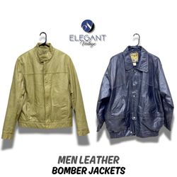 Vestes bomber en cuir pour hommes - 10 pièces