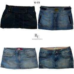 Y2K Britney Era Denim Micro Mini Skirts (RE-978)