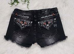 Miss me rock revival true religion mini shorts