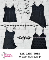 Dark Glamour Y2K Cami Tops 10pcs (RN: 1066)