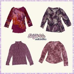 Y2K Purple Haze Tops en Maille (DVC#1)
