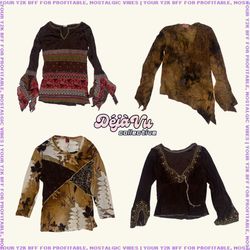 Tops en maille à manches longues Y2K Grunge Girl (..