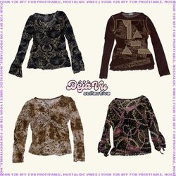 Tops Grunge Y2K Sombre et Mélancolique (DVC#7)