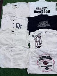 Harley Davidson and christian dior shirts 13 piece..