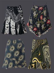 Y2K Earthy Tones Boho Skirt (TS:521)