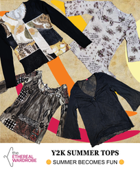 Lot de 10 pièces de tops d'été Y2K (RN#1067)