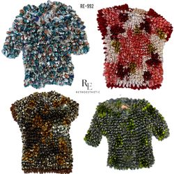 Y2K Popcorn Bubble Tops (RE-992)